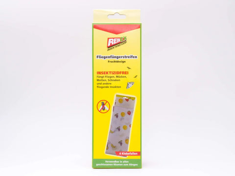 Fliegenfängerstreifen Fruchtdesign insektizidfrei 4-er Reinex Chemie
