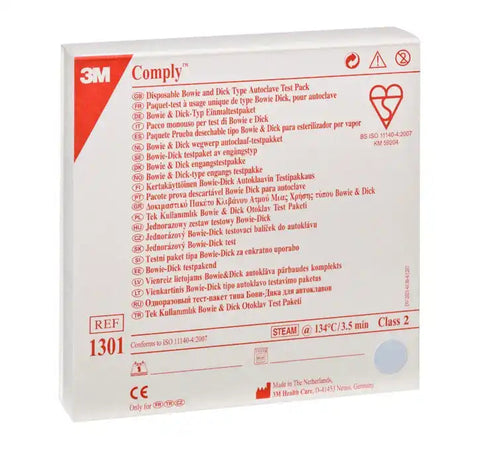 Comply Bowie und Dick Test AP 20 13cmx13cmx3cm Einmaltestpaket 3M Medical