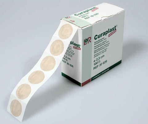 Curaplast sensitive runde Pflasterstrips 100 Stück auf Rolle Lohmann & Rauscher