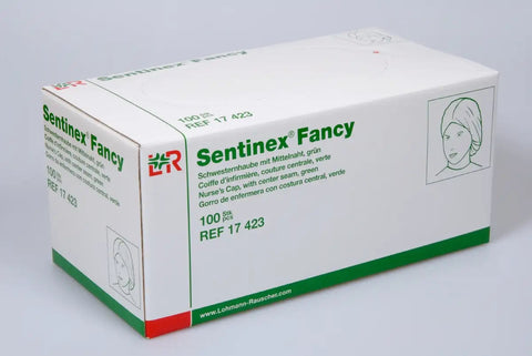 Sentinex Fancy Schwesternhaube mit Mittelnaht, grün, 100 Stk Lohmann & Rauscher