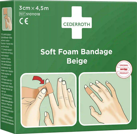 Cederroth Soft Foam Pflasterverband Beige 3 cm x 4.5 m Cederroth