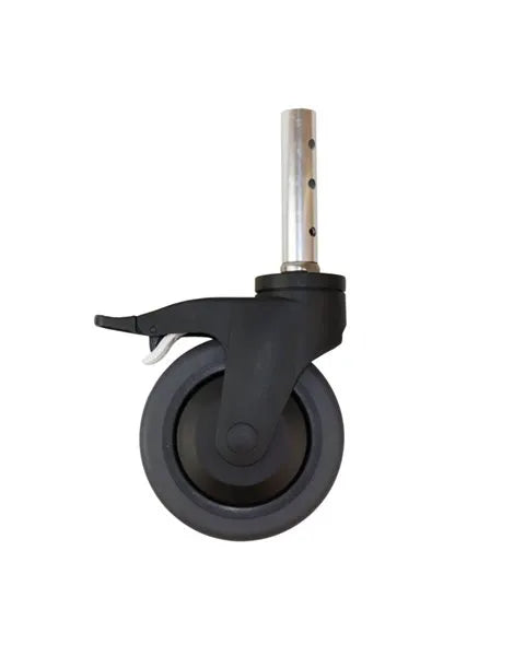 5" Rad inkl. Alurohr für Dusch-Toilettenstuhl 302015/18/19// Mobilex