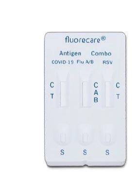 fluorecare Influenza A+B & Covid-19 & RSV Antigen Selbsttest (MHD08/25) Fluorecare