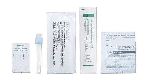 fluorecare Influenza A+B & Covid-19 & RSV Antigen Selbsttest (MHD08/25) Fluorecare