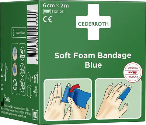 Cederroth Soft Foam Pflasterverband Blau 6 cm x 2 m Cederroth