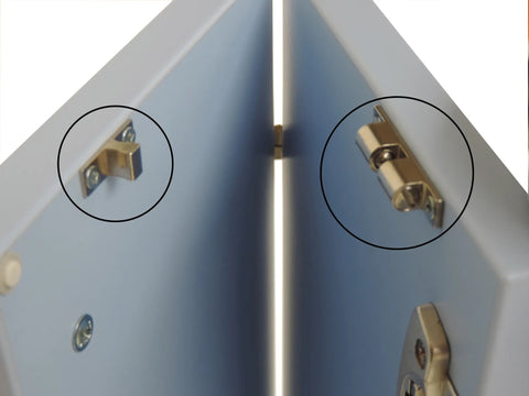 Türfeststeller mittig für Drehfalttür Novocal