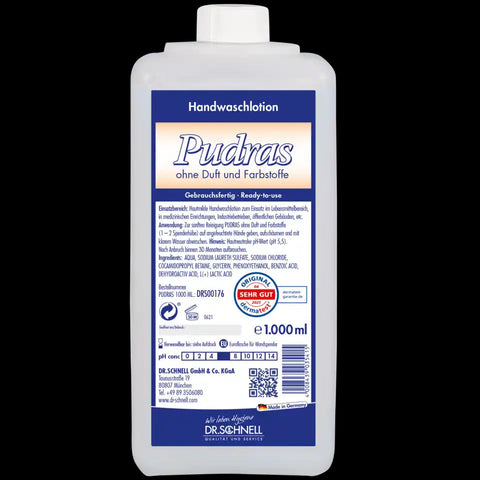 PUDRAS Waschlotion ohne Duft und Farbstoffe Dr. Schnell