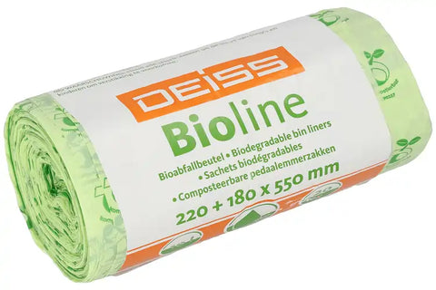 Deiss Bioline-Bioabfallbeutel 10 L mit Tragegriff - 100% kompostierbar