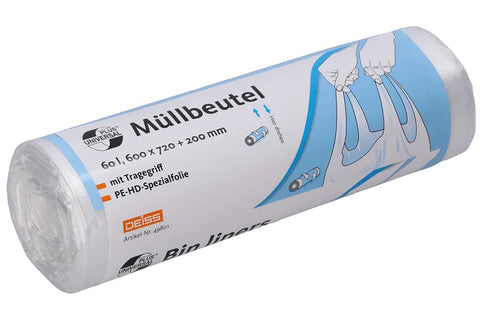 Deiss UNIVERSAL PLUS Müllbeutel aus HDPE 60 L mit Tragegriff Deiss