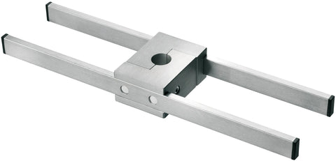 Euroschiene für Rundrohr Ø 25 mm, 2-fach Novocal