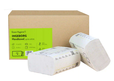 Green Hygiene® INGEBORG Falthandtücher N-Falz (Z-Falz), 2-lagig Green Hygiene