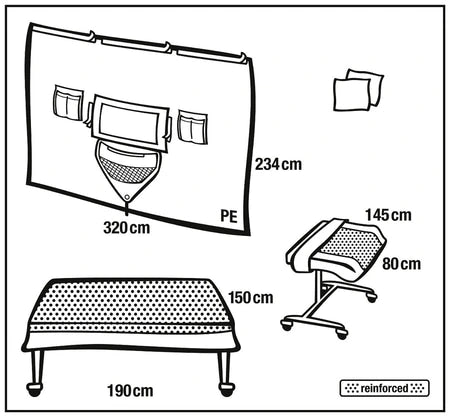 Foliodrape Protect Vertikaltuch Set II, PE Hartmann