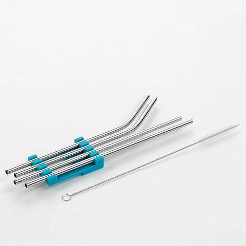 melinip Edelstahl-Trinkhalm Starter-Set Schwarz Pflegesysteme