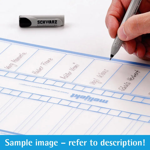 melijekt Beschriftungs-Folie Schwarz Pflegesysteme