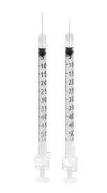 Omnican® 50 Spritzen für U-100 Insulin (0,5 ml / 50 I.E.)  mit Kanüle B. Braun