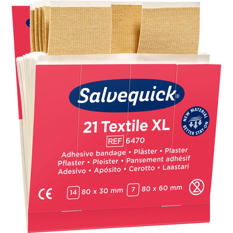 Salvequick Textilpflaster - Extragross / Nachfüllpackung Cederroth