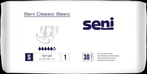 Seni Classic Basic atmungsaktive Inkontinenzhosen Small 30 Stück