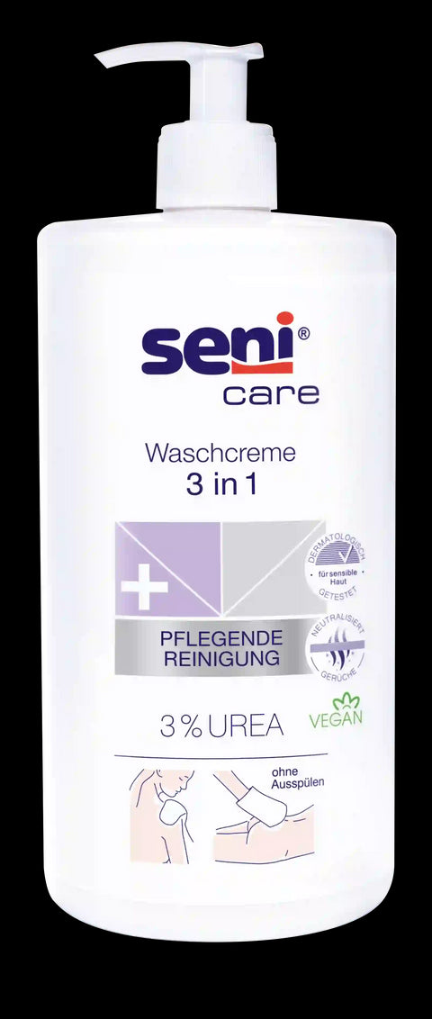 Seni Care Waschcreme 3 in 1 mit 3% Urea 1.000 ml