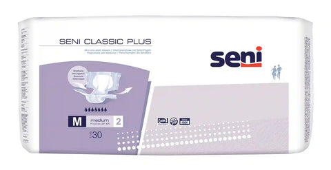 Seni Classic Plus atmungsaktive Inkontinenzhosen Medium 30 Stück