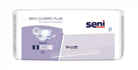 Seni Classic Plus atmungsaktive Inkontinenzhosen Small 30 Stück