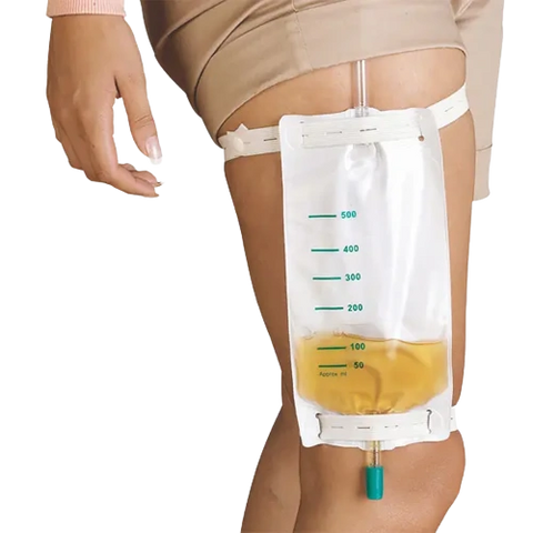 Fixierband für Beinbeutel weiß  Elastikband mit Einknopfverschluss servoprax