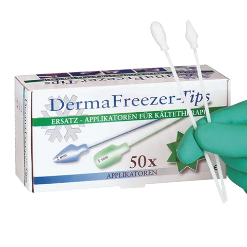 Ersatztips für Dermafreezer Set 50 Stück, 25 x Rundkopf + 25 x Spitzkopf