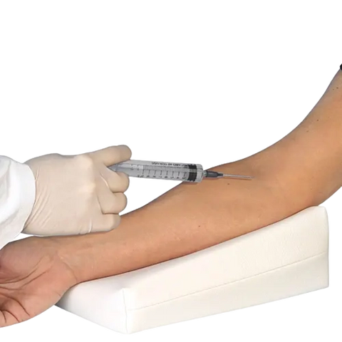 Injektionskissen weiss 45cm Kunstleder, keilförmig servoprax