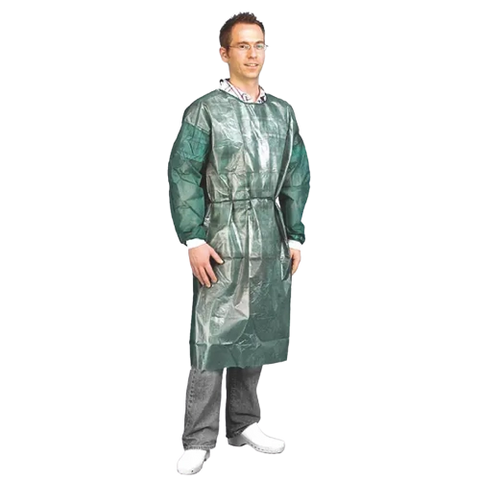 Mediware Einmalkittel m. Ärmelbund AP 10 weiß, wasserfest, Non-Woven servoprax