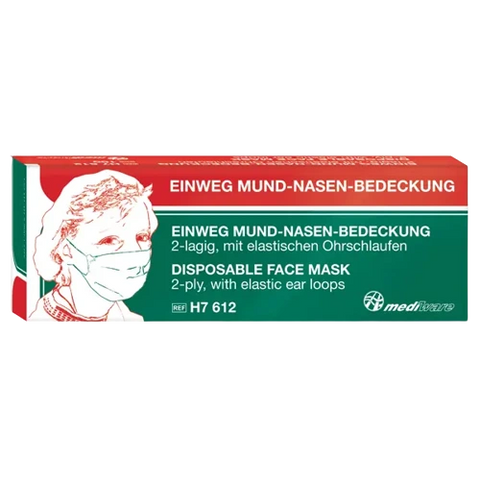 Mediware Einmalmundschutz 2-lagig AP 100 aus zelluloser Filterfolie servoprax