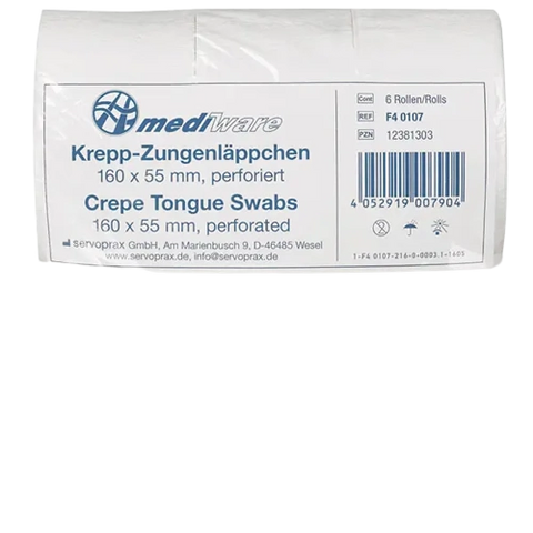 Mediware Kreppfix-Zungenläppchen AP 6 zur hyg. Fixierung der Zunge servoprax