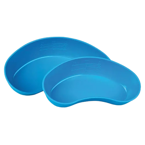 Nierenschale mittel 260 mm x 130 mm x 52 mm autoclavierbar, aus blauem Kunststoff servoprax