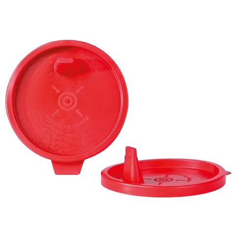 Ersatzdeckel für Urinbecher AP 1000 roter Schnappdeckel mit Tülle servoprax