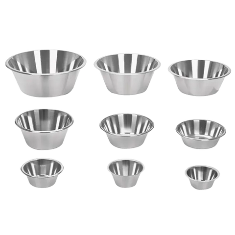 Universalschüssel mit Rand aus Edelstahl servoprax