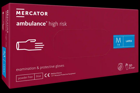 Mercator ambulance high risk Latexhandschuh Dunkelblau 50er Box