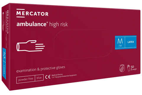 Mercator ambulance high risk Latexhandschuh Dunkelblau 50er Box MercatorMedical