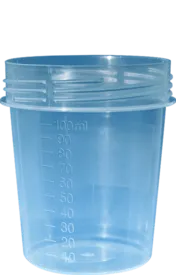 Schraubbecher 100ml, PP AP 50, mit Graduierung, ohne Deckel Sarstedt