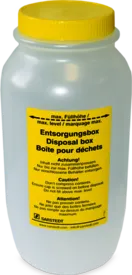 Urin-Entsorgungsbox gelb, 2,0L, rund, mit Schraubdeckel Sarstedt