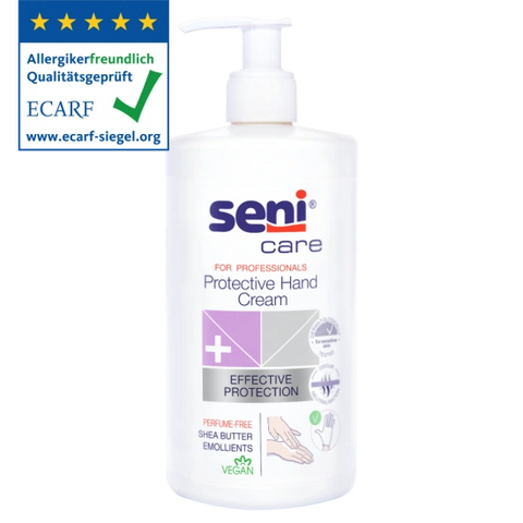 Seni Care Handschutzcreme feuchtigkeitsspendend 500 ml, ECARF Seni