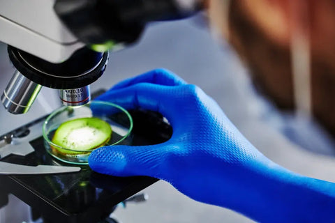 MERCATOR gogrip Long Nitril-Handschuhe mit Diamanttextur Blau MercatorMedical