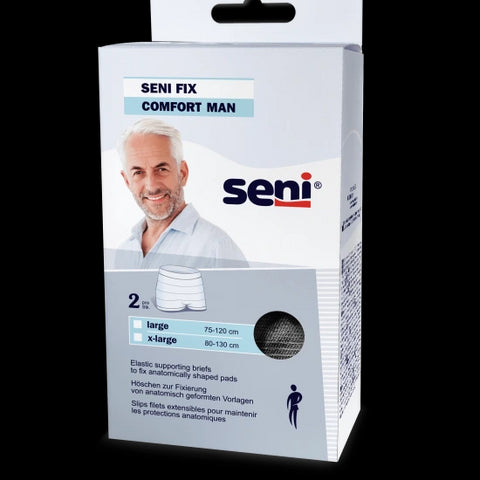 Seni Fix Comfort Man Black elastische Höschen zur Fixierung von Inkontinenzvorlagen 2 Stück