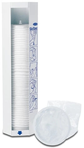 SicSac Spuckbeutel Spender, 13 x 47cm Hartmann